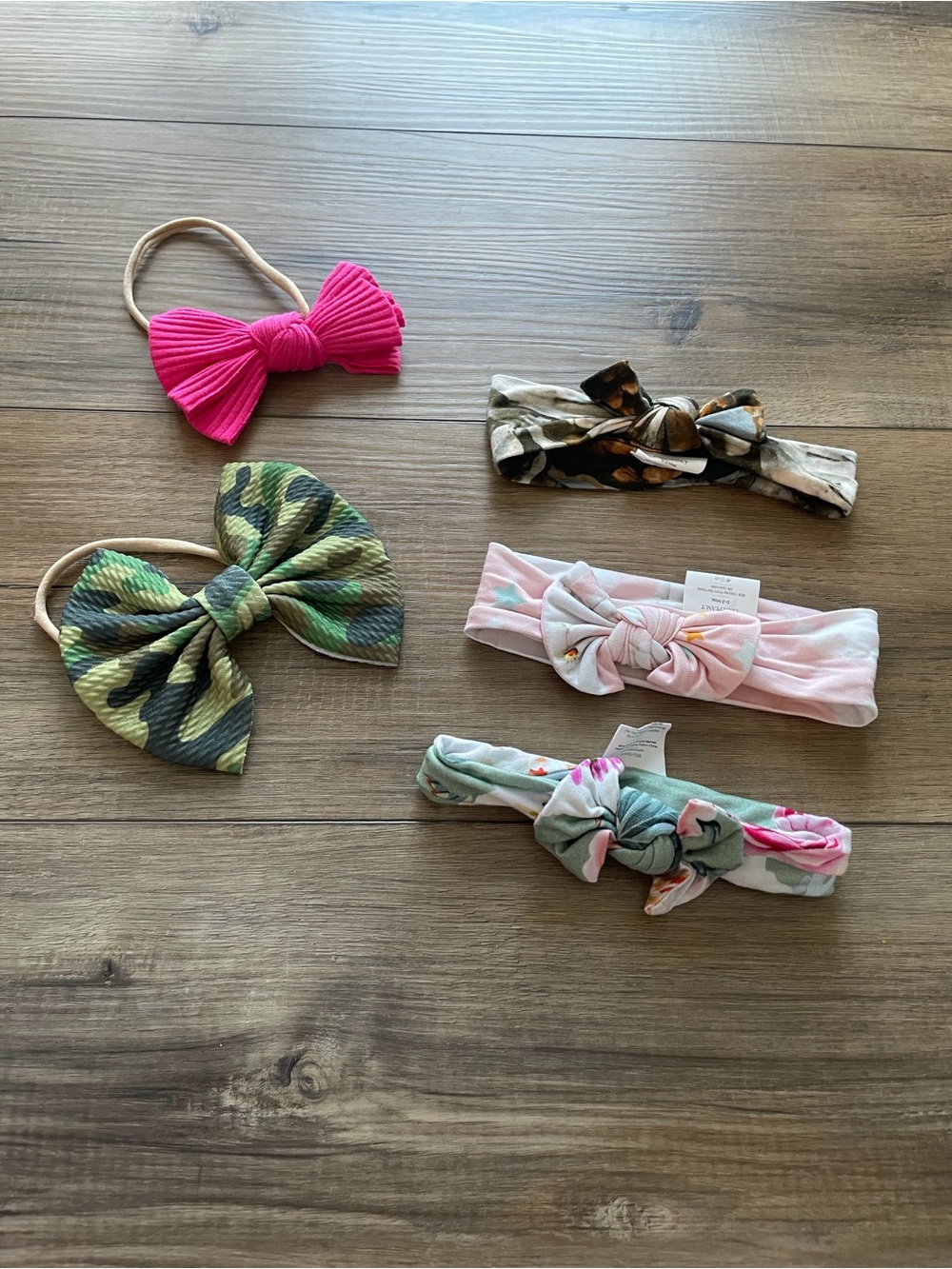 Posh Peanut Kids Headband Set - Hot Pink, Camo Green, Neutral, Blush Floral